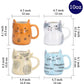 Cat Handcrafted Stoneware Ceramic 10oz Mugs, Set of 4