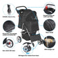 Foldable Carrier Strolling Cart 4 Wheel Pet Stroller