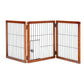 Pet Products Design Wide 3 Panel Premium Wooden Pet Gate