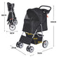 Foldable Carrier Strolling Cart 4 Wheel Pet Stroller