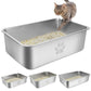 Stainless Steel Cat Litter Box High Side